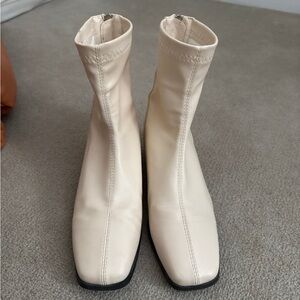 Chic Cream Ankle Boots